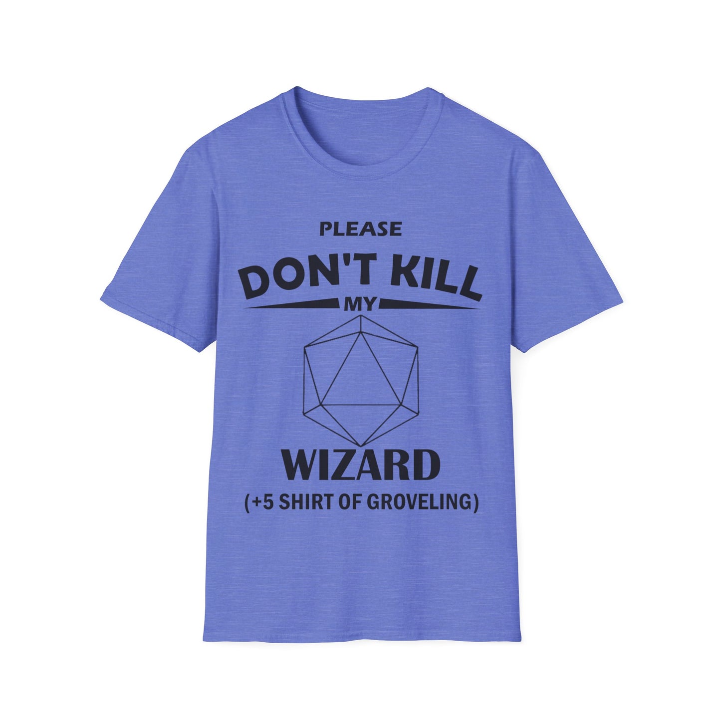 Please Don't Kill My Wizard - Black - Unisex Softstyle T-Shirt