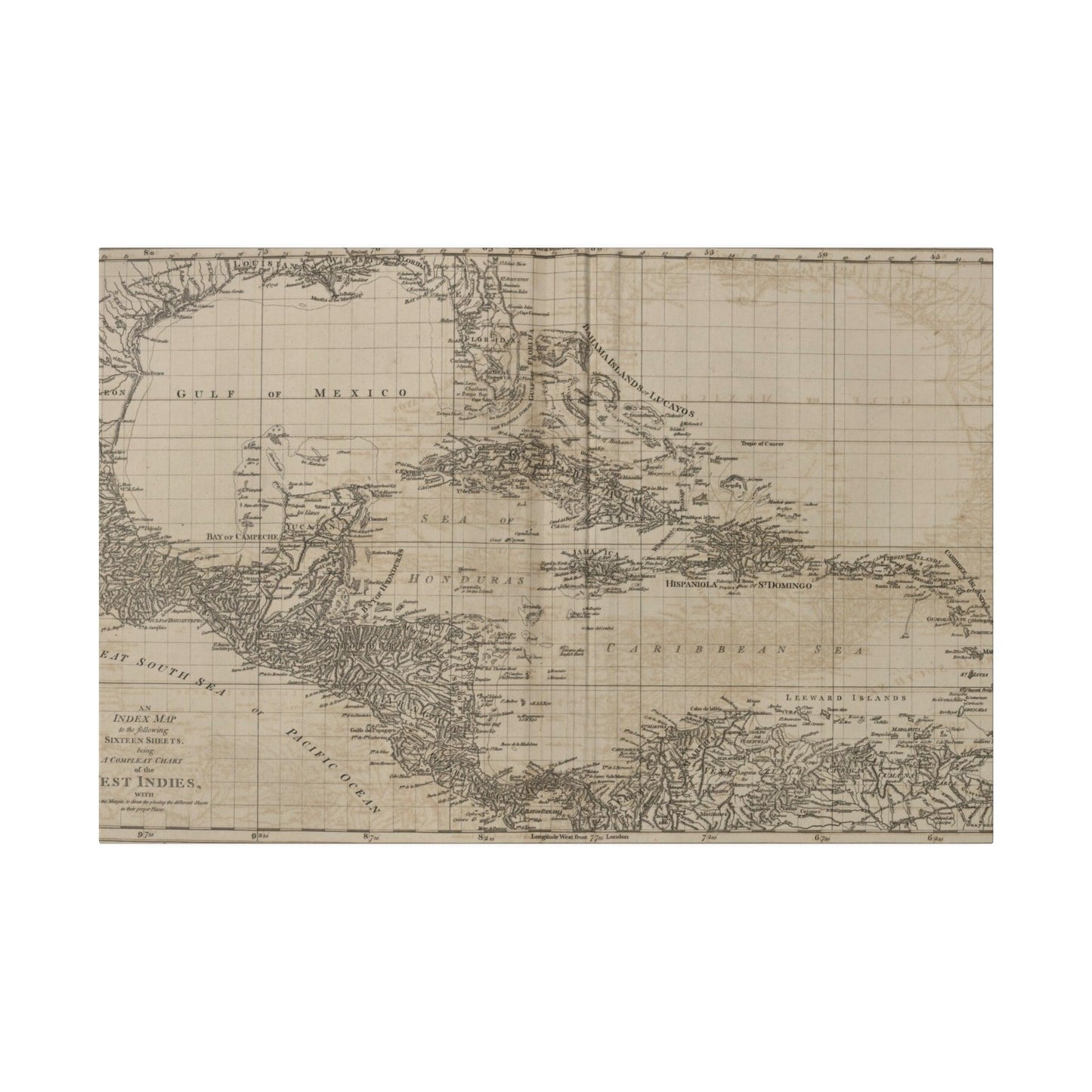 Chart of the West Indies - Pacific Sky Games