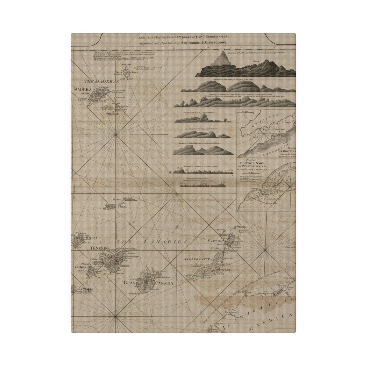 Chart of the Maderas and Canary Islands - Pacific Sky Games