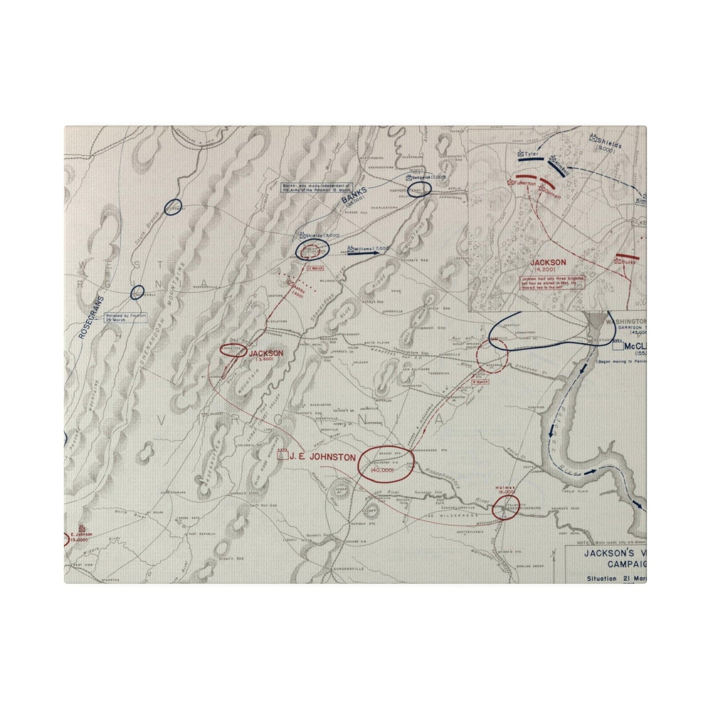 American Civil War Jackson's Valley Campaign - Situation 21 Mar and Battle of Kernstown 23 Mar 1862 - Pacific Sky Games