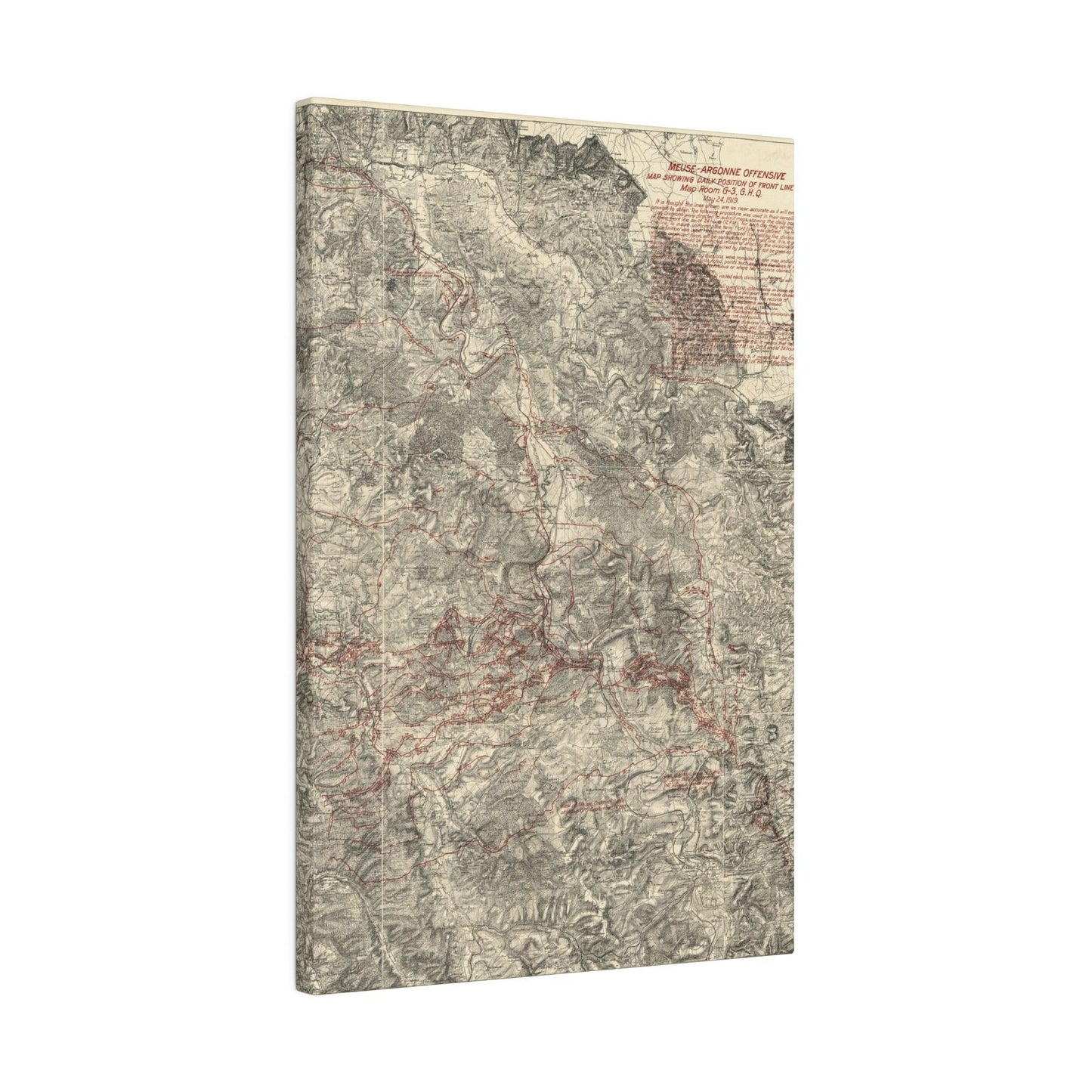 Meuse-Argonne Offensive Map Room G-3, G.H.Q., May 24, 1919 - Pacific Sky Games