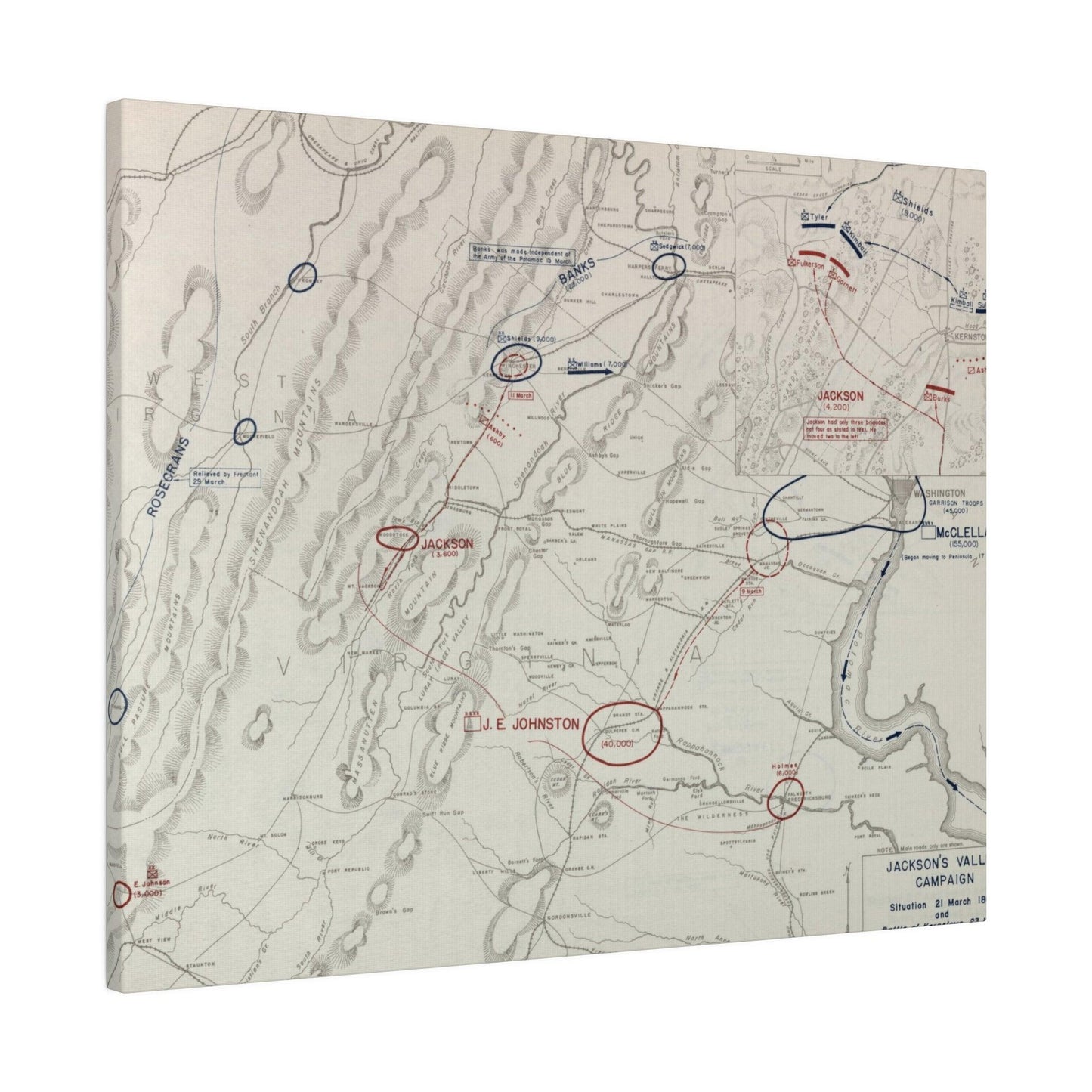 American Civil War Jackson's Valley Campaign - Situation 21 Mar and Battle of Kernstown 23 Mar 1862 - Pacific Sky Games
