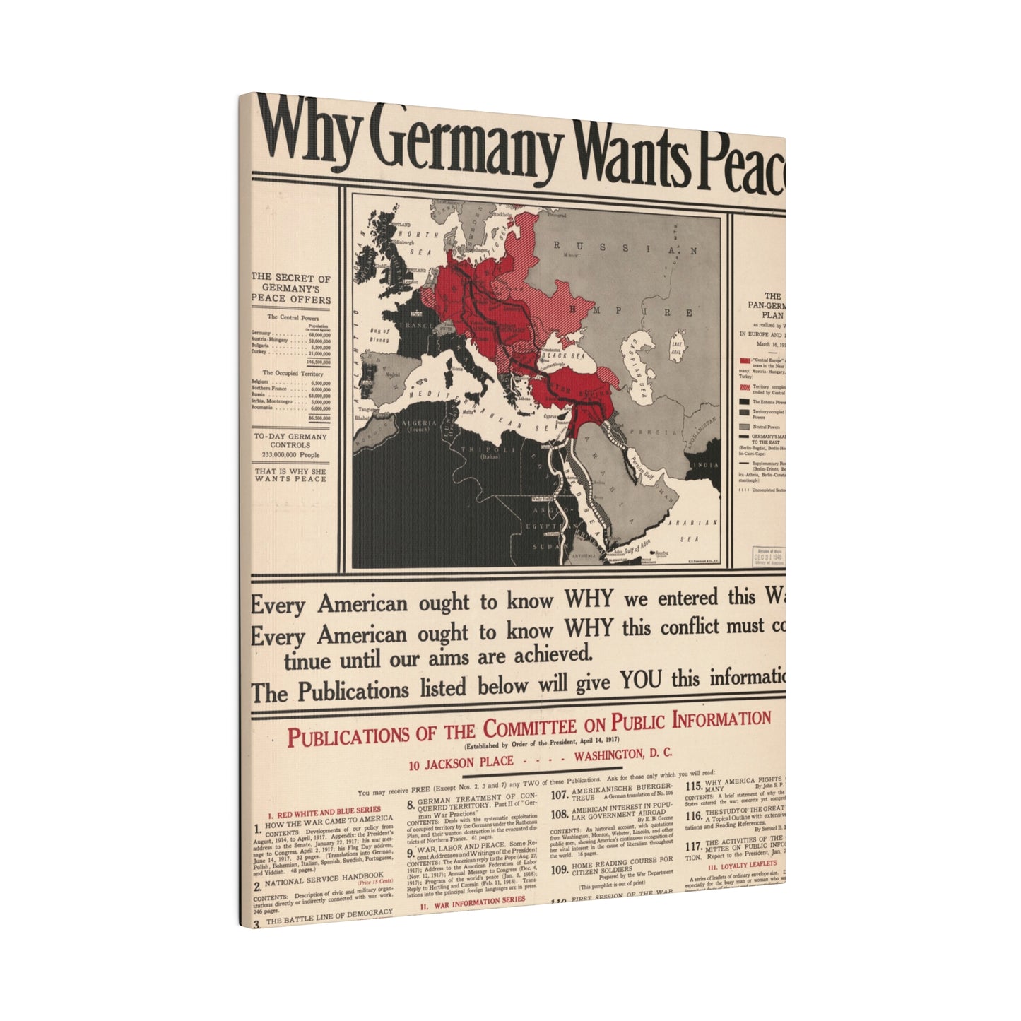 Why Germany Wants Peace 1917