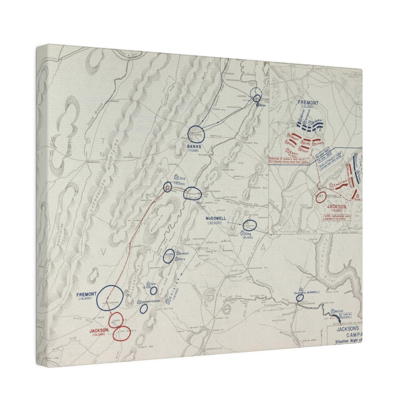 American Civil War Jackson's Valley Campaign - Situation 7 June and Battle of Cross Keys and Port Republic 8-9 June 1862 - Pacific Sky Games