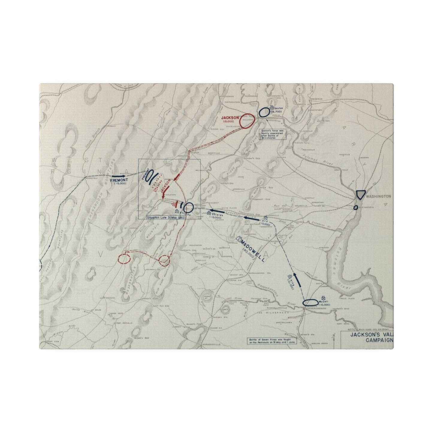 American Civil War Jackson's Valley Campaign - Situation 29 and 31 May 1862 - Pacific Sky Games