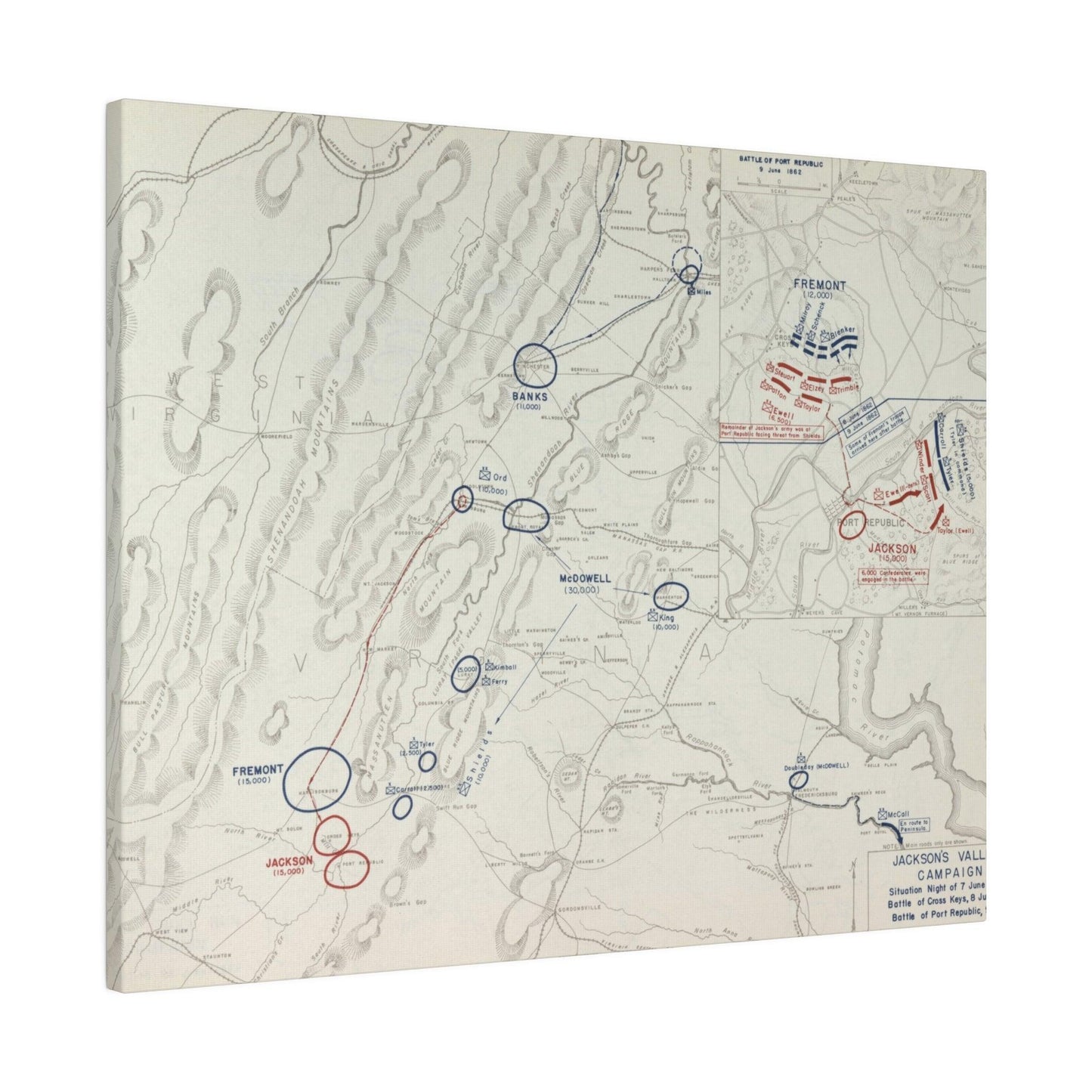 American Civil War Jackson's Valley Campaign - Situation 7 June and Battle of Cross Keys and Port Republic 8-9 June 1862 - Pacific Sky Games