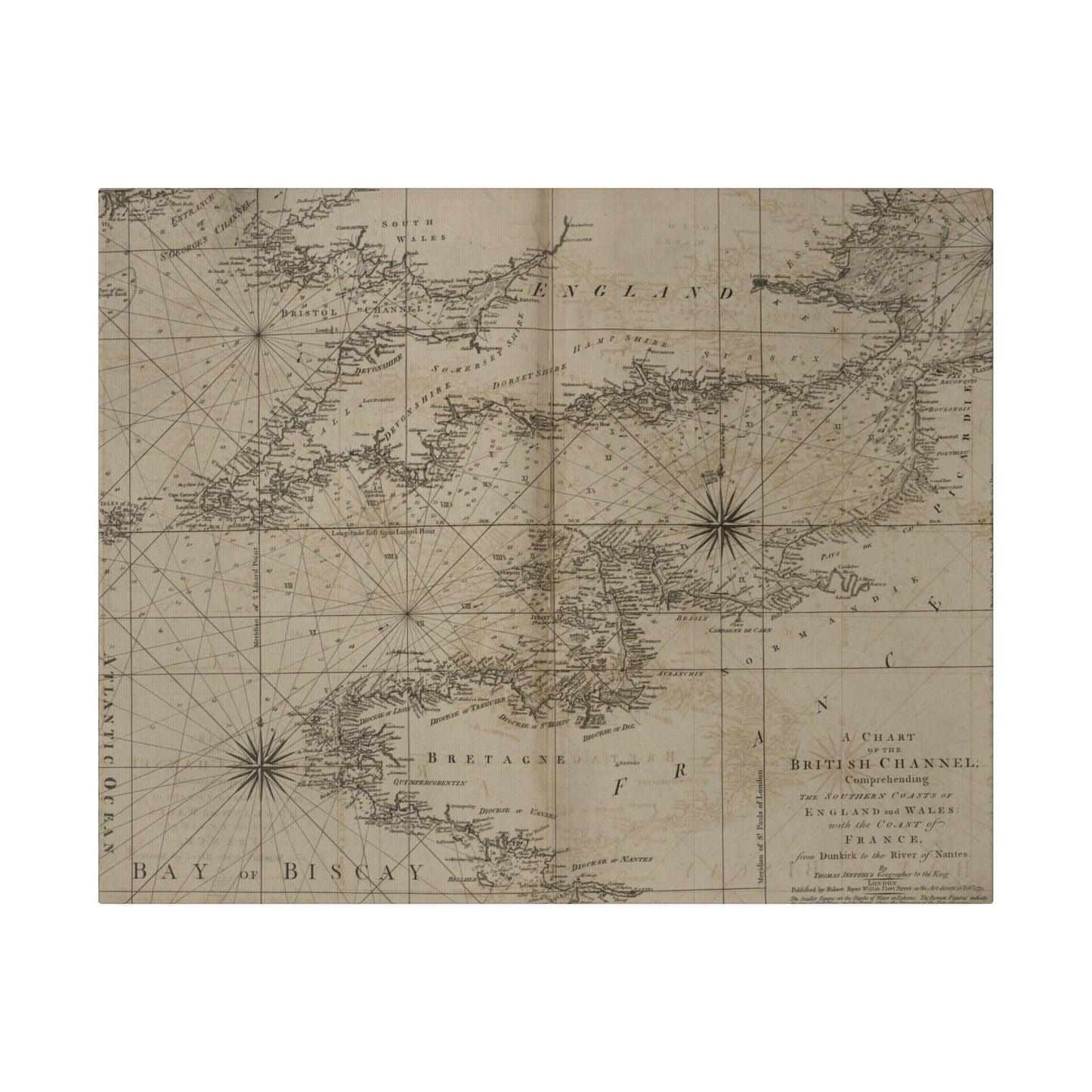 Chart of the British Channel - Pacific Sky Games