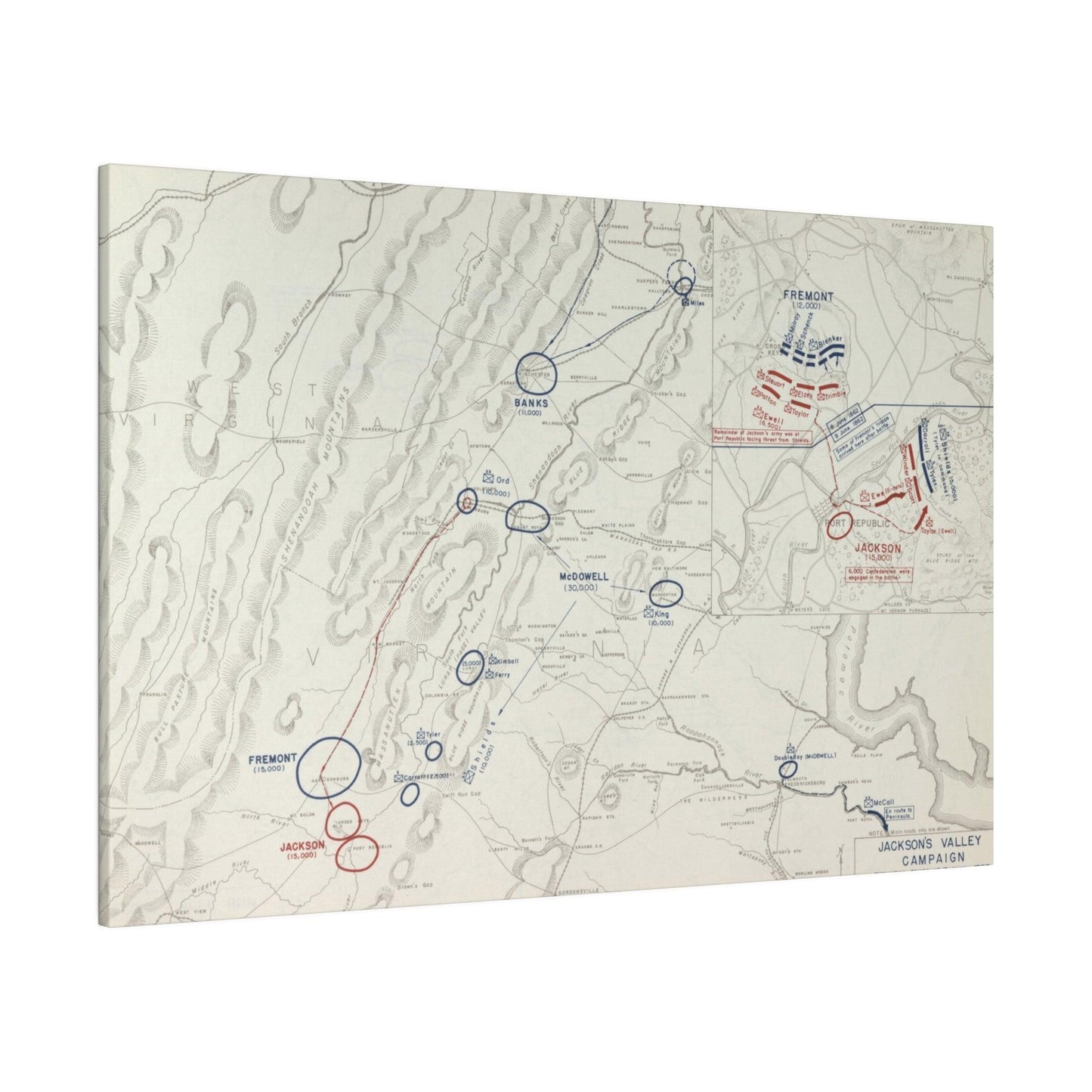 American Civil War Jackson's Valley Campaign - Situation 7 June and Battle of Cross Keys and Port Republic 8-9 June 1862 - Pacific Sky Games