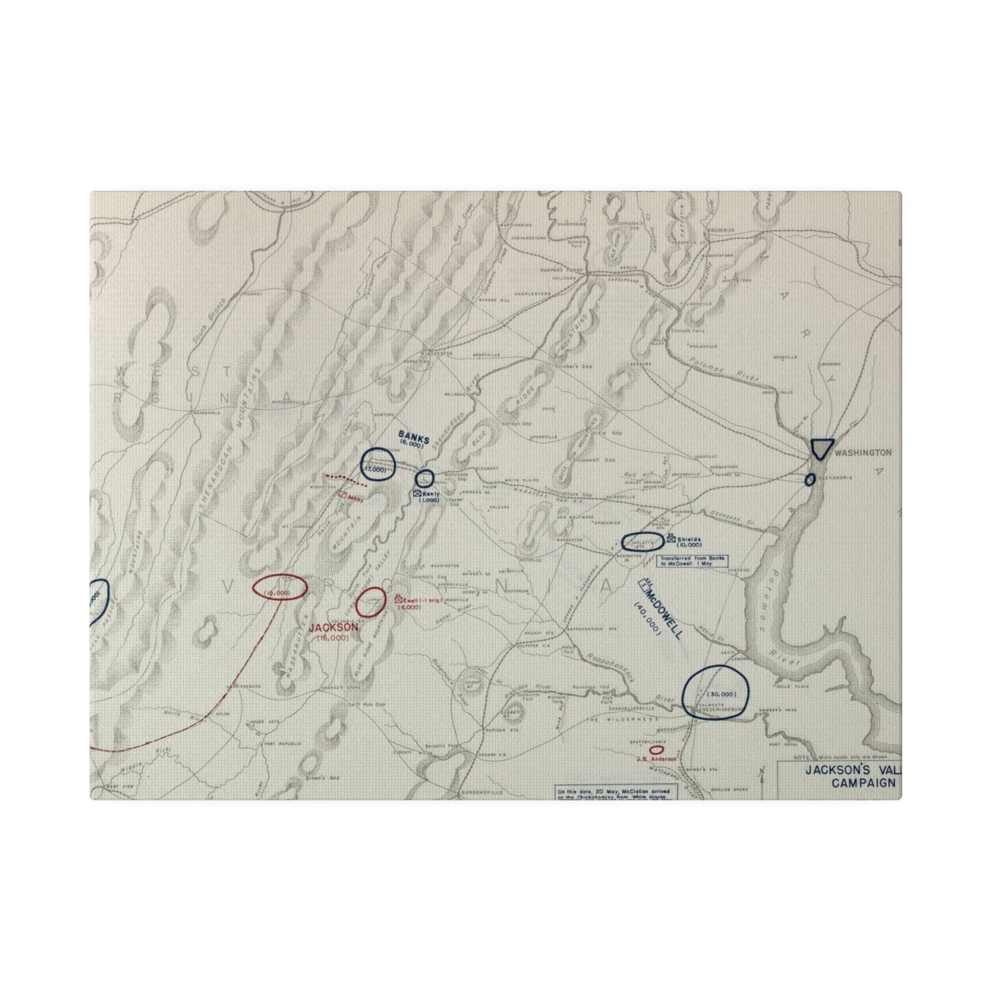American Civil War Jackson's Valley Campaign - Situation 20 May 1862 - Pacific Sky Games