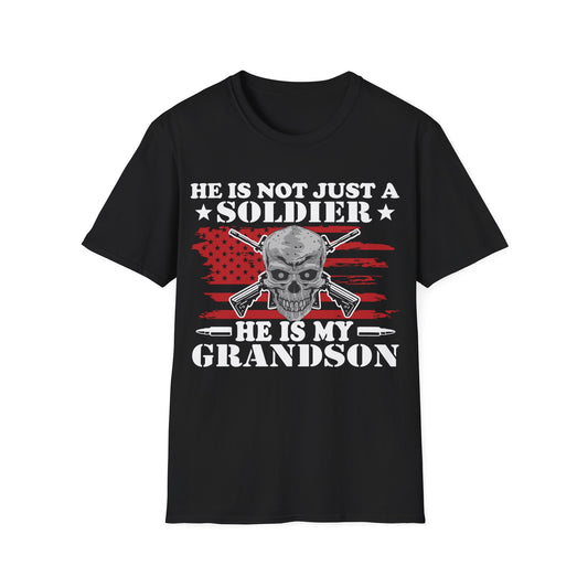 Not Just Soldier - Grandson - Unisex Softstyle T-Shirt