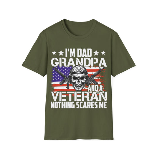 Dad Grandpa Veteran - Unisex Softstyle T-Shirt