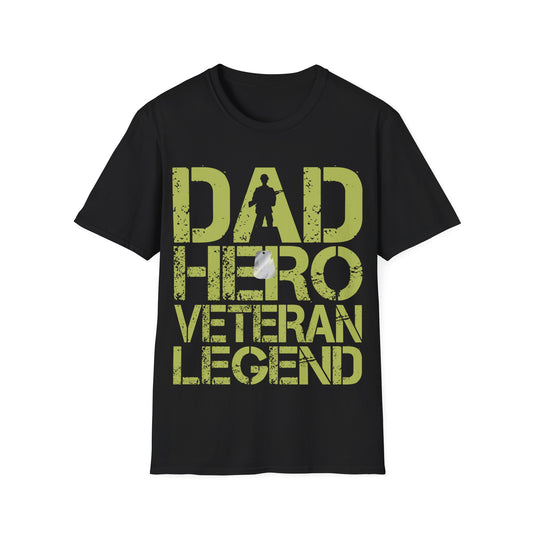 Dad Hero Veteran Legend - Unisex Softstyle T-Shirt
