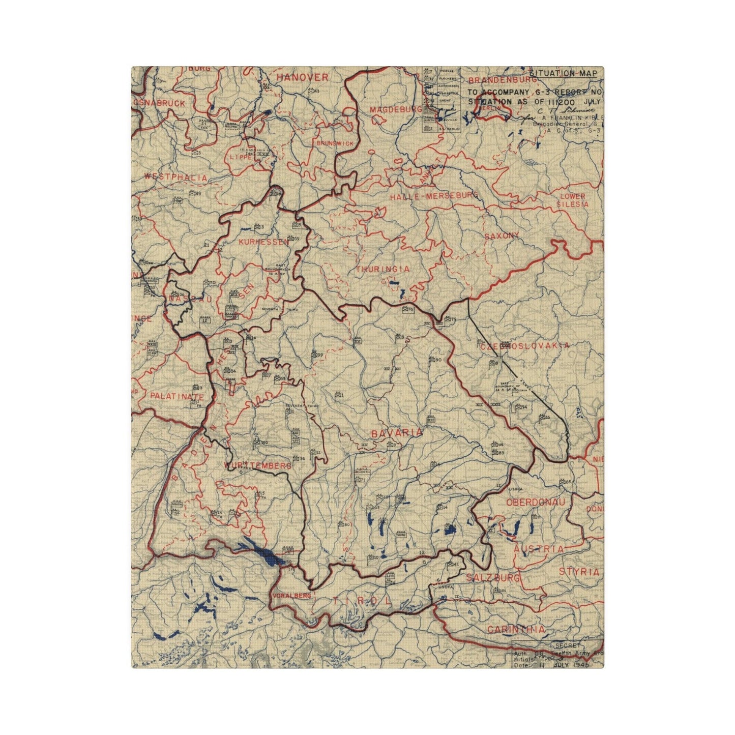HQ Twelfth Army Group Situation Map_11 July 1945 - Pacific Sky Games