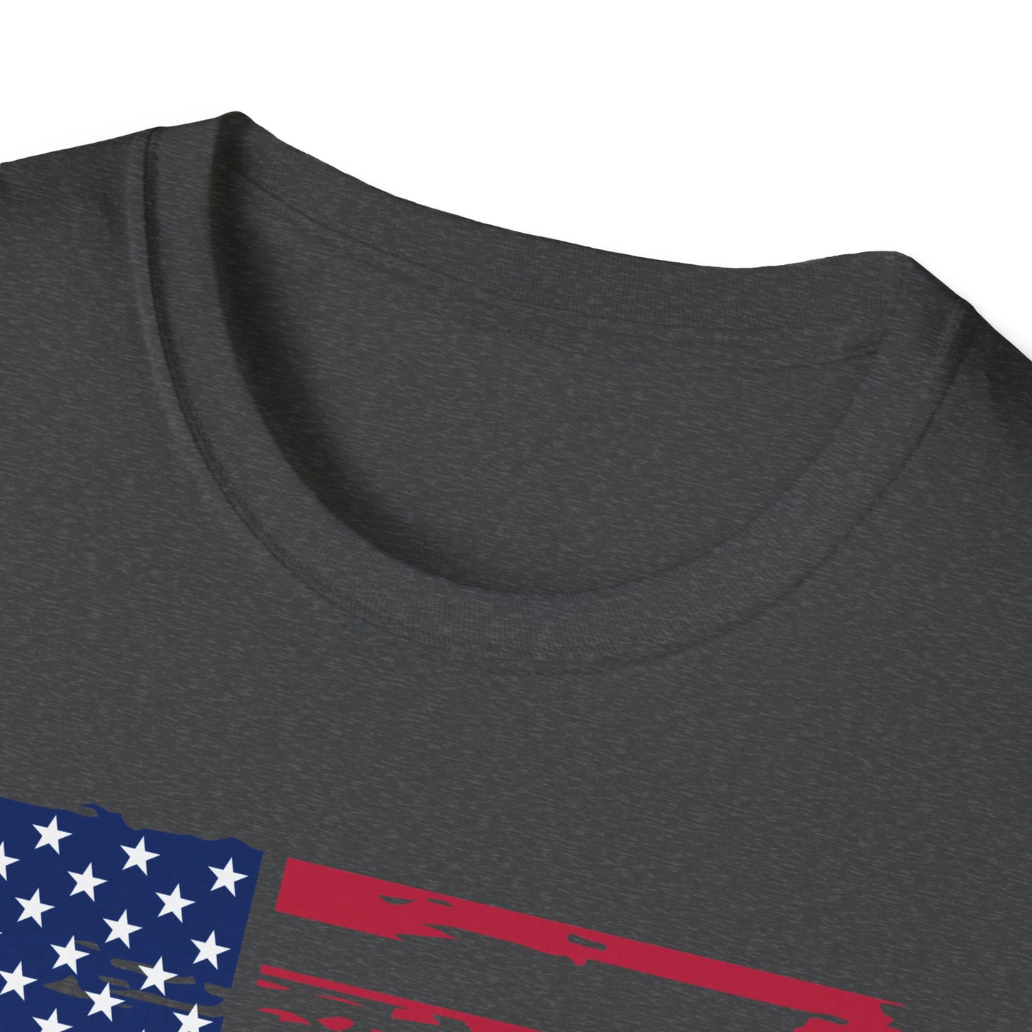 Distressed American Flag Color - Unisex Softstyle T-Shirt