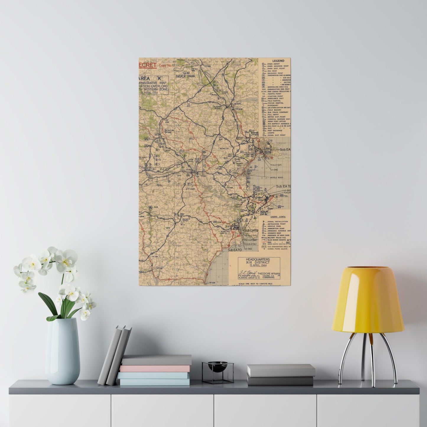 Area K, Administrative Map, Operation Overlord, South Western Zone, 15 April 1944 - Pacific Sky Games