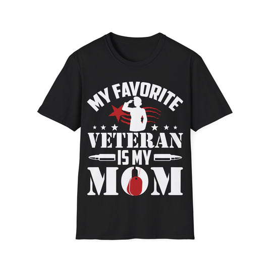 Favorite Veteran - Mom - Unisex Softstyle T-Shirt