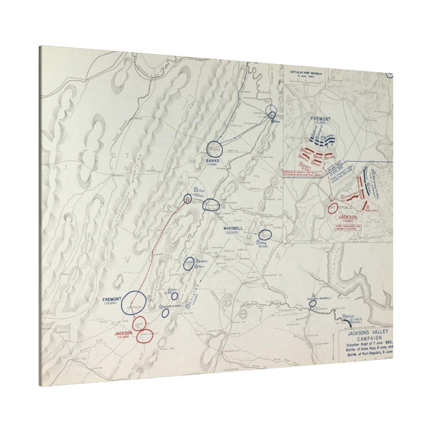 American Civil War Jackson's Valley Campaign - Situation 7 June and Battle of Cross Keys and Port Republic 8-9 June 1862 - Pacific Sky Games