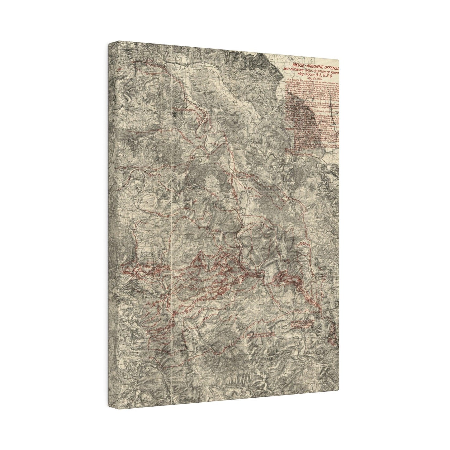 Meuse-Argonne Offensive Map Room G-3, G.H.Q., May 24, 1919 - Pacific Sky Games