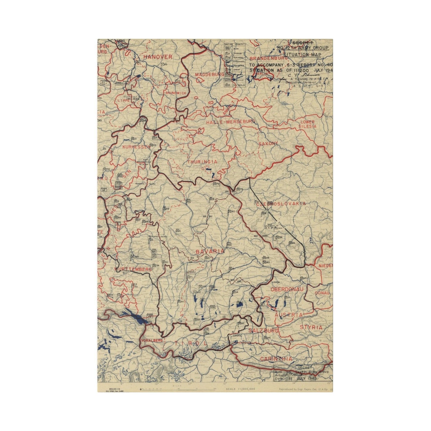 HQ Twelfth Army Group Situation Map_11 July 1945 - Pacific Sky Games