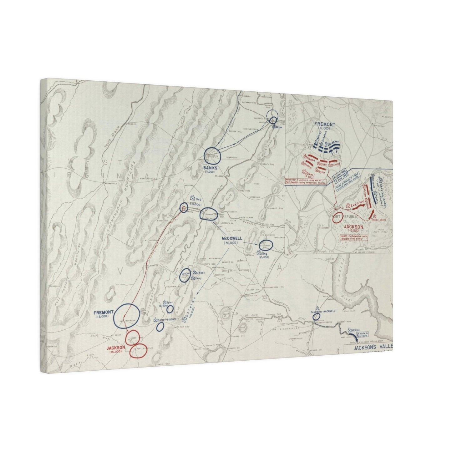 American Civil War Jackson's Valley Campaign - Situation 7 June and Battle of Cross Keys and Port Republic 8-9 June 1862 - Pacific Sky Games