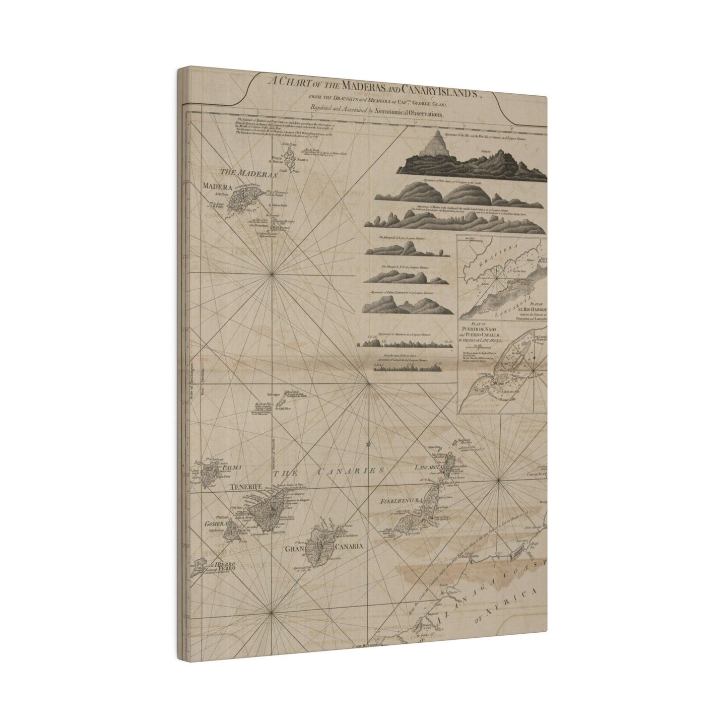 Chart of the Maderas and Canary Islands - Pacific Sky Games