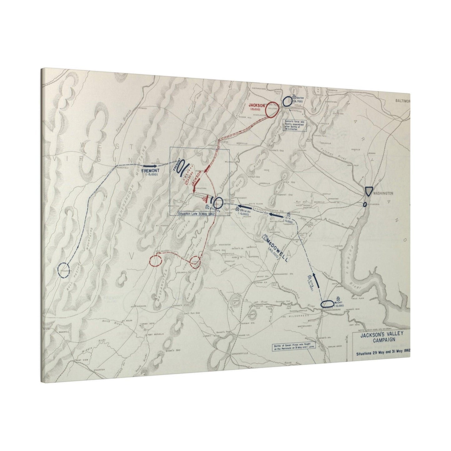 American Civil War Jackson's Valley Campaign - Situation 29 and 31 May 1862 - Pacific Sky Games