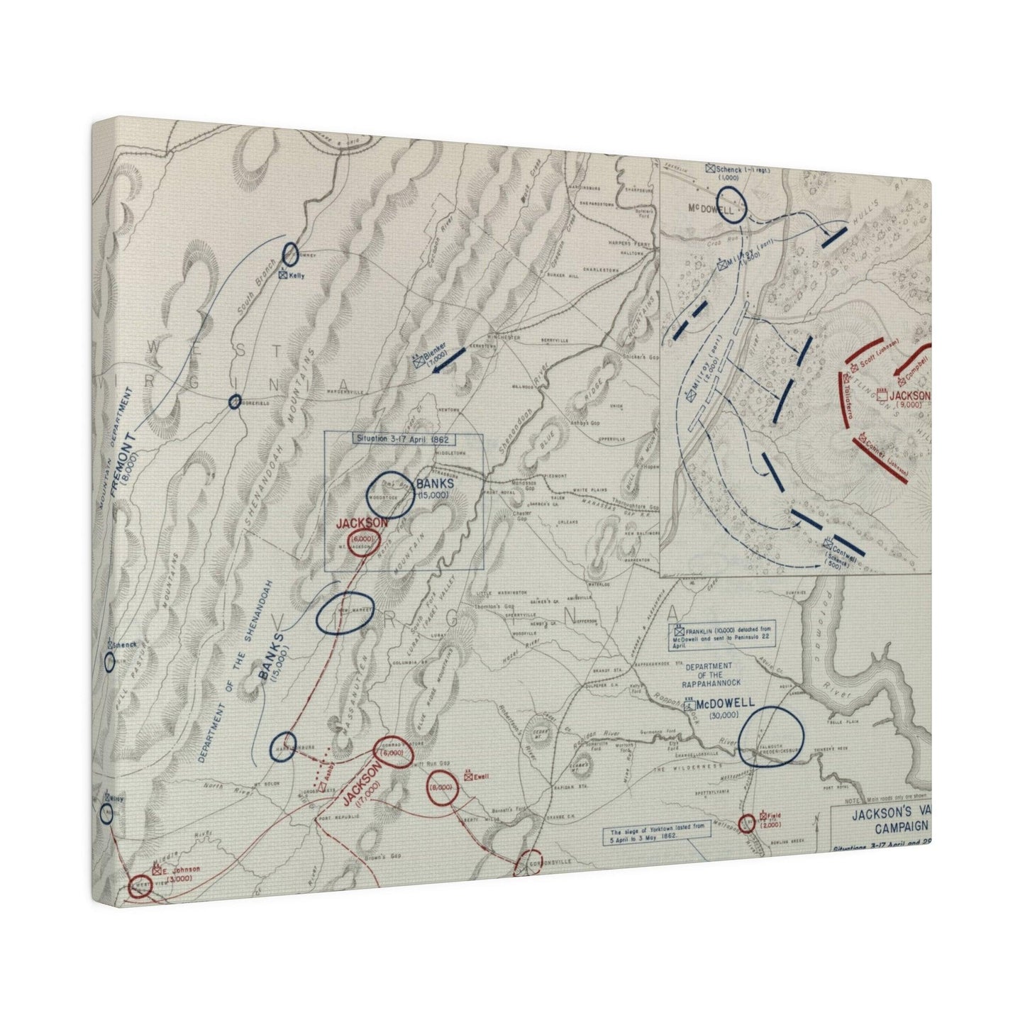 American Civil War Jackson's Valley Campaign - Situation 3-17, 29 Apr and Battle of McDowell 8 May 1862 - Pacific Sky Games
