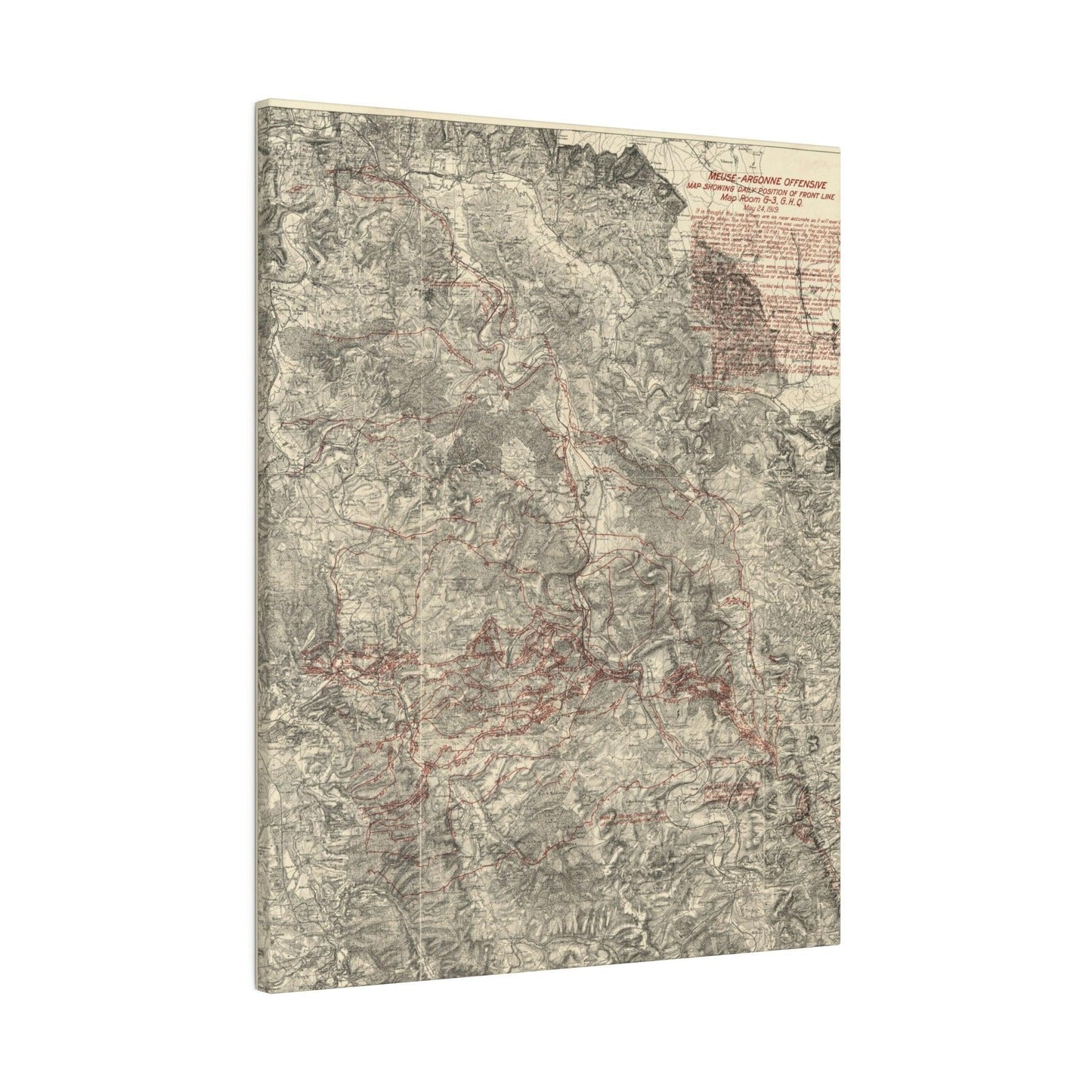 Meuse-Argonne Offensive Map Room G-3, G.H.Q., May 24, 1919 - Pacific Sky Games