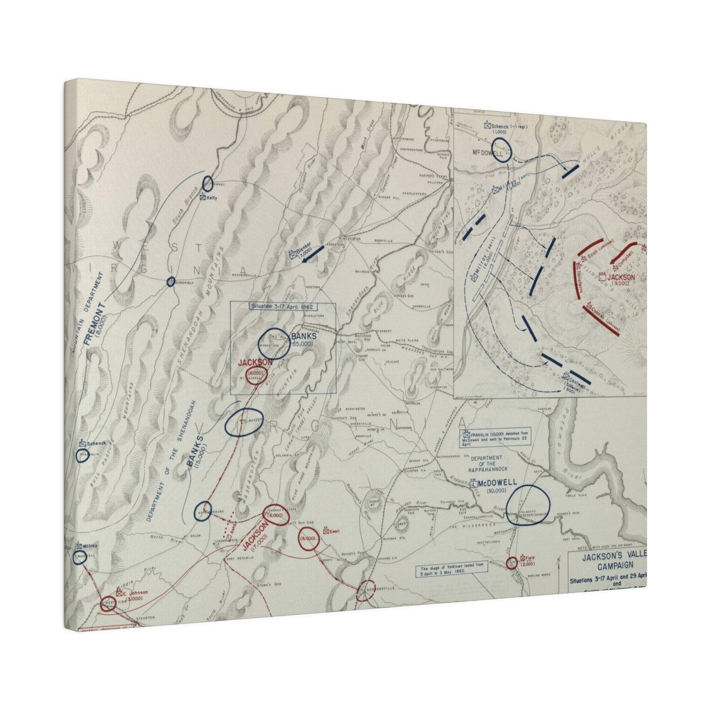 American Civil War Jackson's Valley Campaign - Situation 3-17, 29 Apr and Battle of McDowell 8 May 1862 - Pacific Sky Games