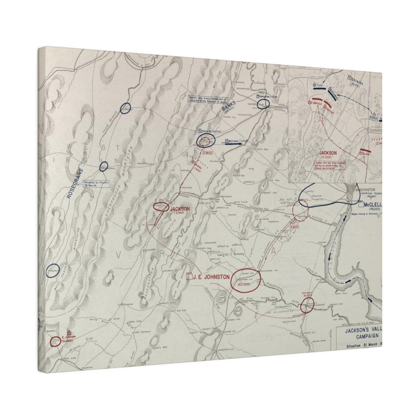 American Civil War Jackson's Valley Campaign - Situation 21 Mar and Battle of Kernstown 23 Mar 1862 - Pacific Sky Games