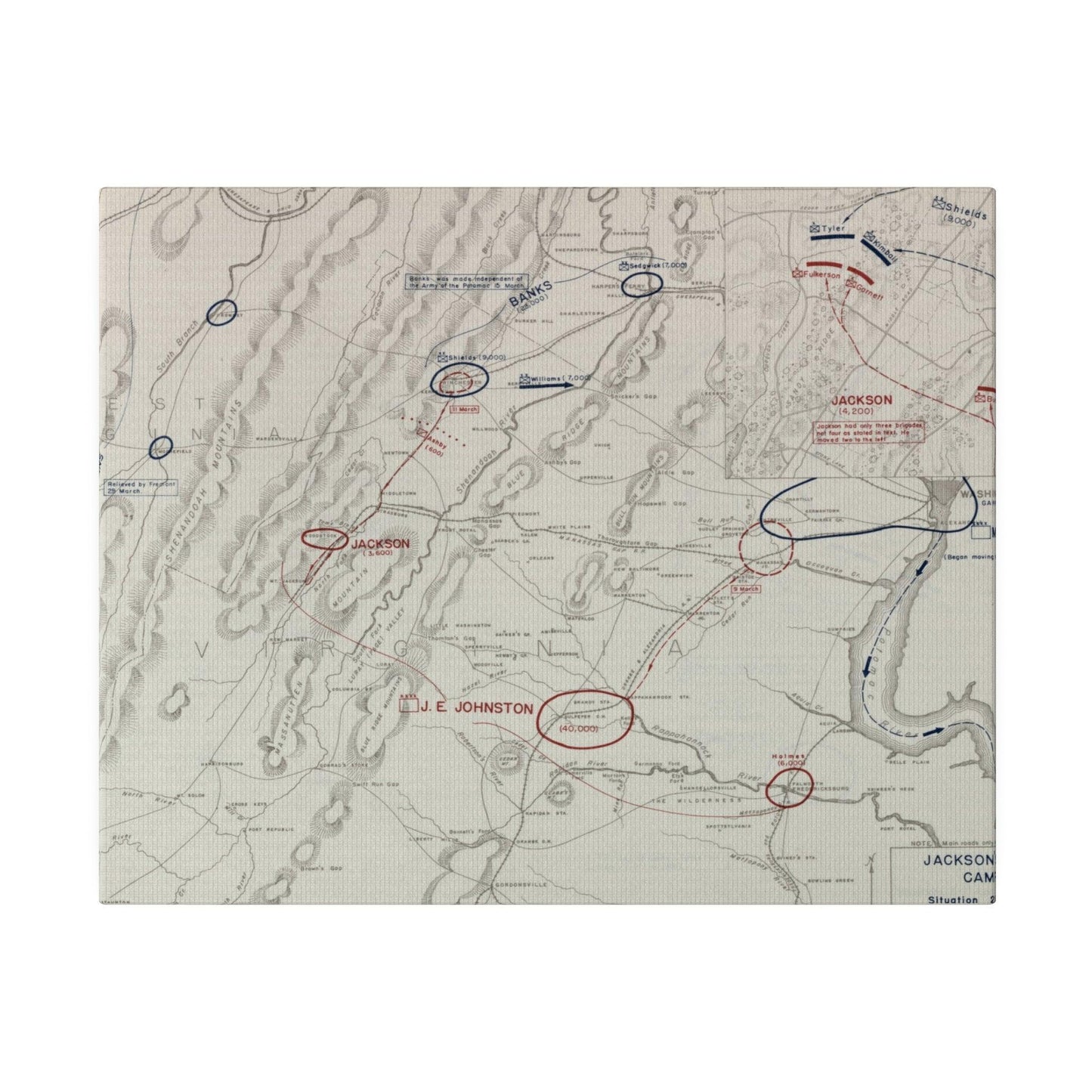 American Civil War Jackson's Valley Campaign - Situation 21 Mar and Battle of Kernstown 23 Mar 1862 - Pacific Sky Games