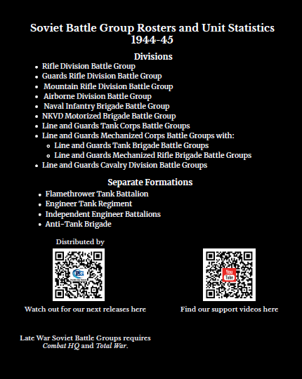 Combat HQ: Late War Soviet Battle Groups - Historical Miniature Wargame