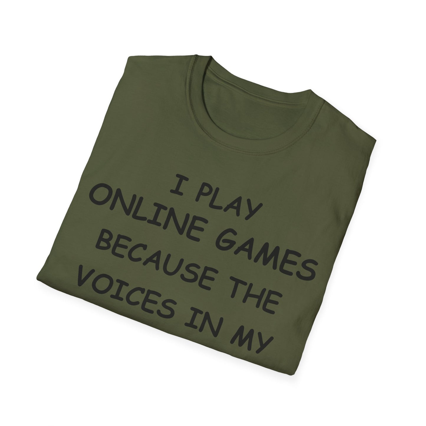 I Play Online Games - Black - Unisex Softstyle T-Shirt