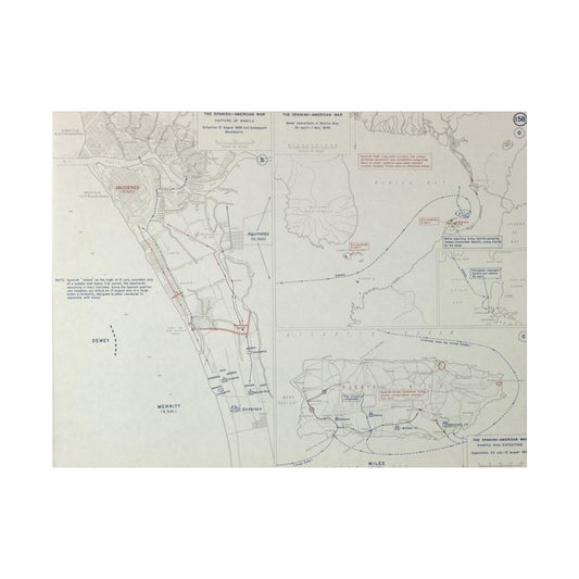 Spanish-American War, Philippines and Puerto Rico, Puerto Rico Expedition 25 July - 12 Aug, Naval Operations in Manila Bay 30 Apr - 1 May, Capture of Manila 13 Aug 1898 - Pacific Sky Games