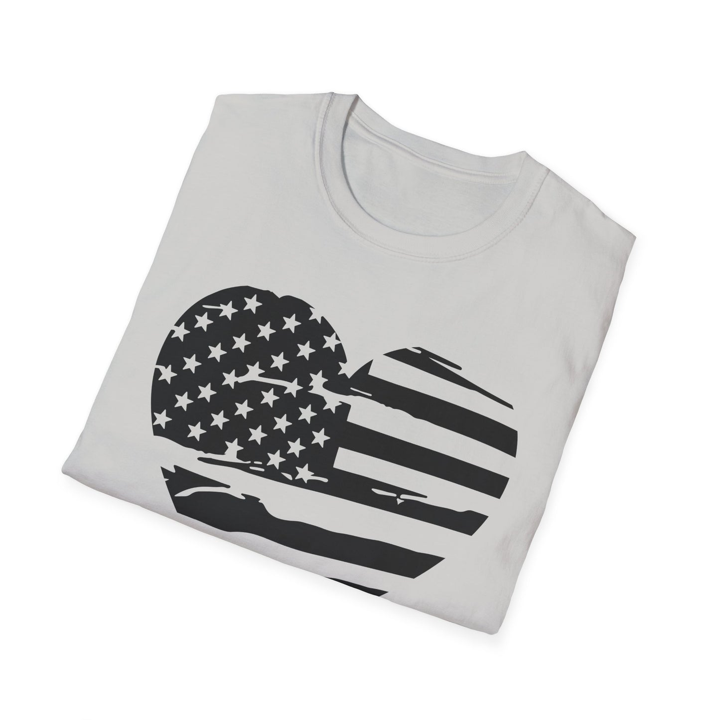 American Heart B&W - Unisex Softstyle T-Shirt