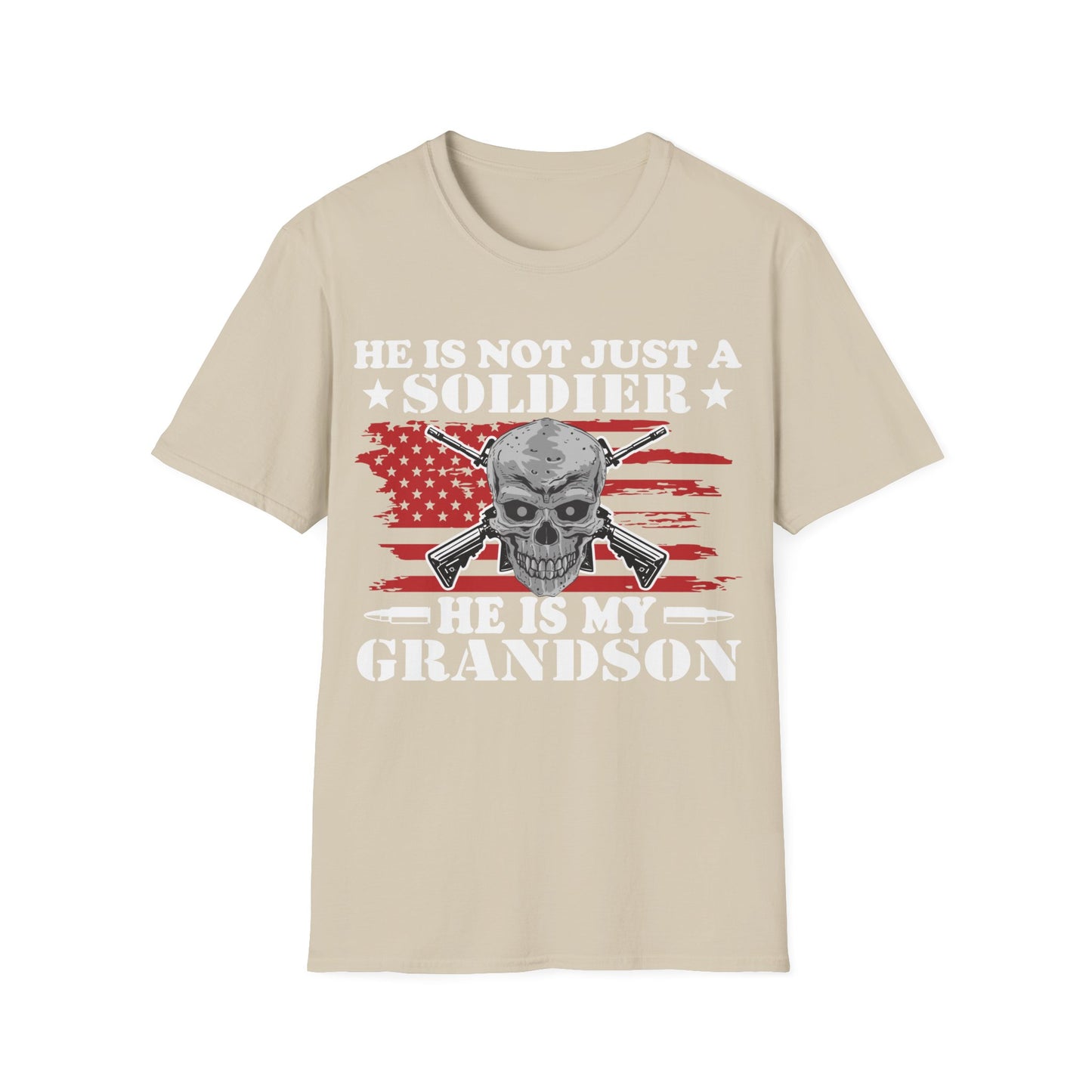 Not Just Soldier - Grandson - Unisex Softstyle T-Shirt