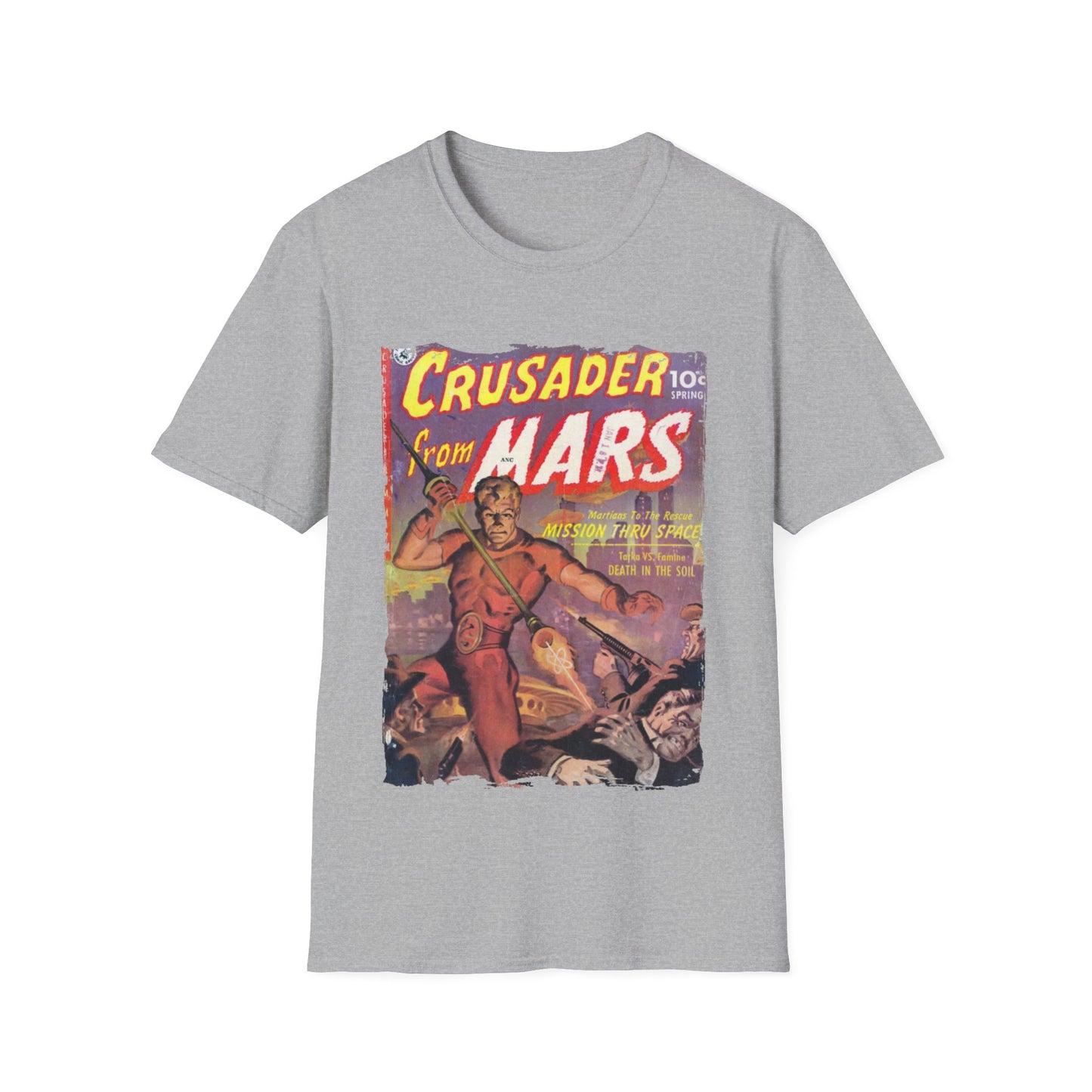 Crusader from Mars 1 - Unisex Softstyle T-Shirt - Pacific Sky Games