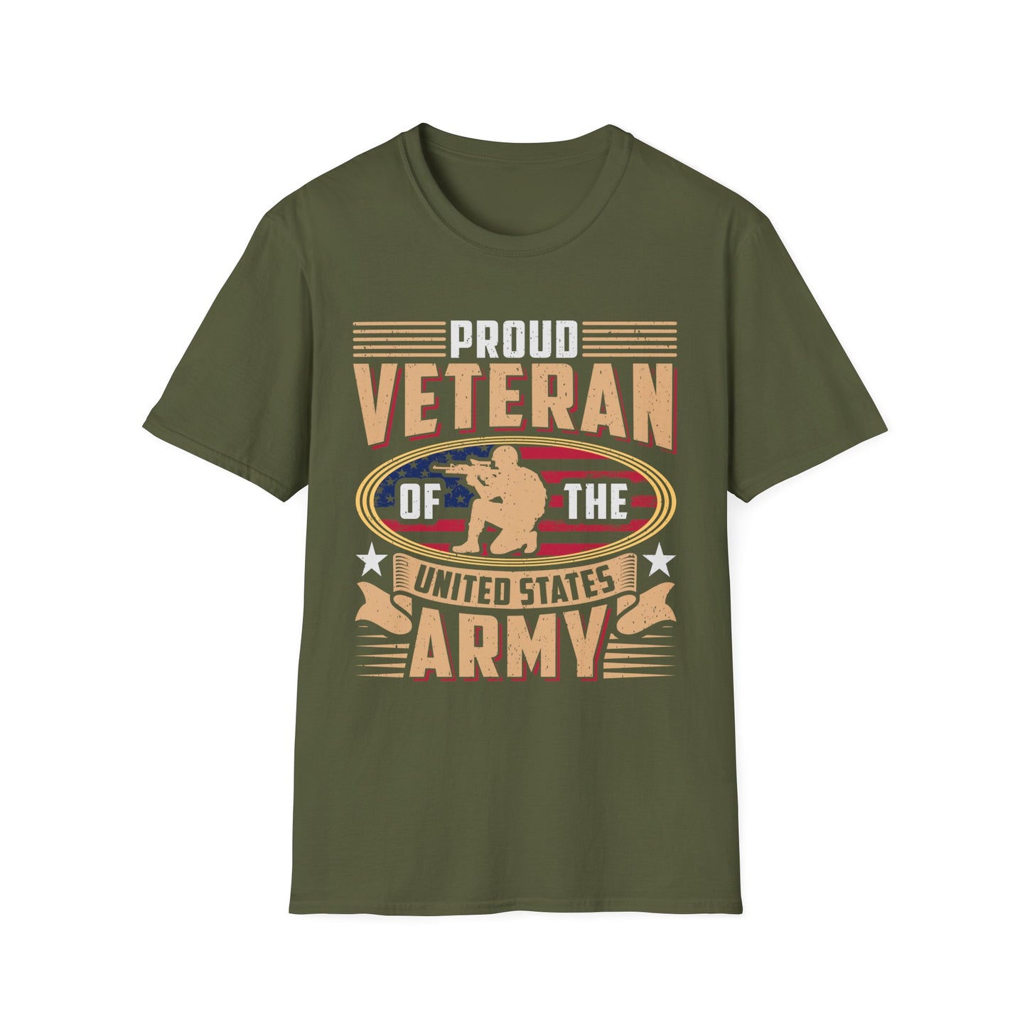 Proud Veteran - Army - Unisex Softstyle T-Shirt - Pacific Sky Games