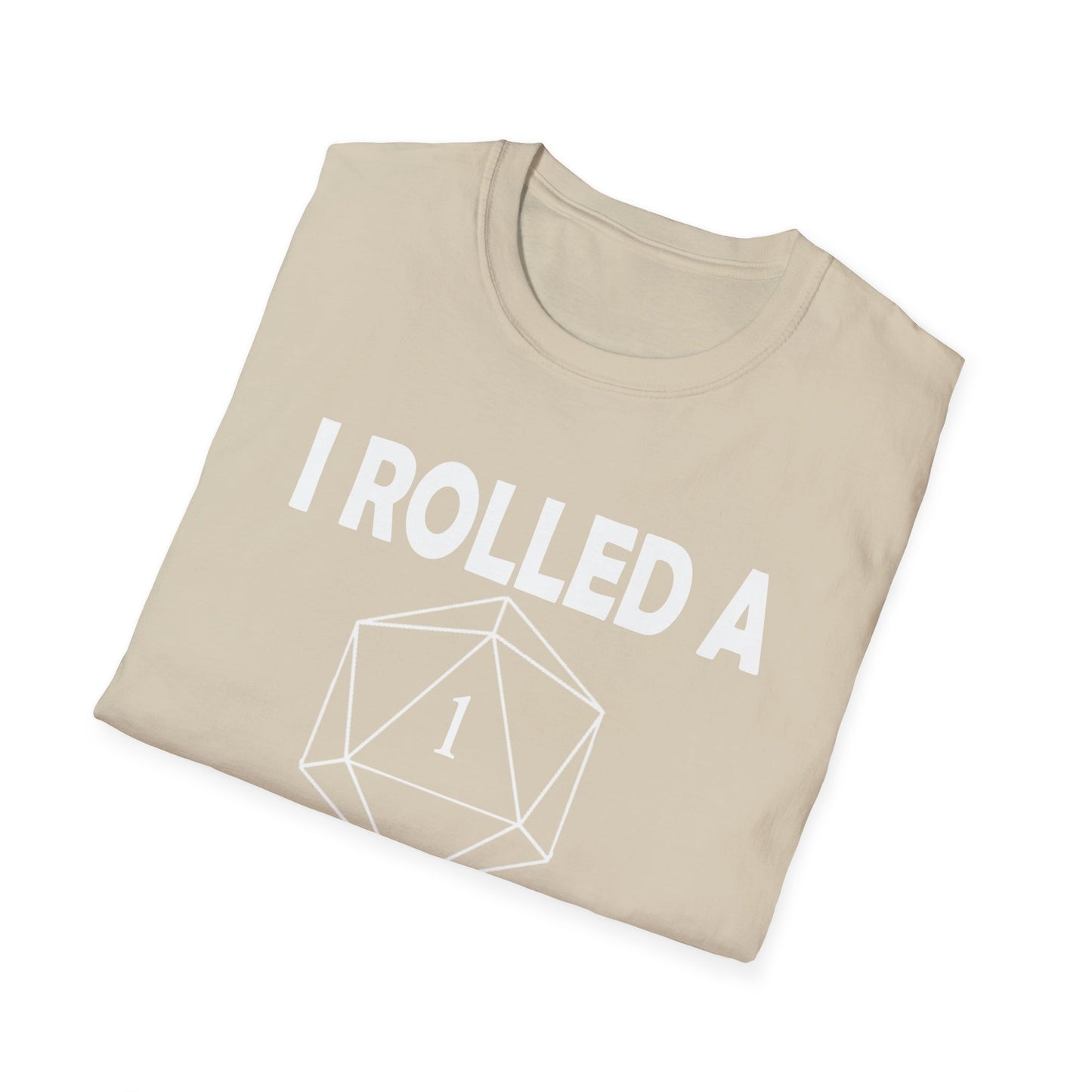 Rolled a 1 for adulting - White - Unisex Softstyle T-Shirt