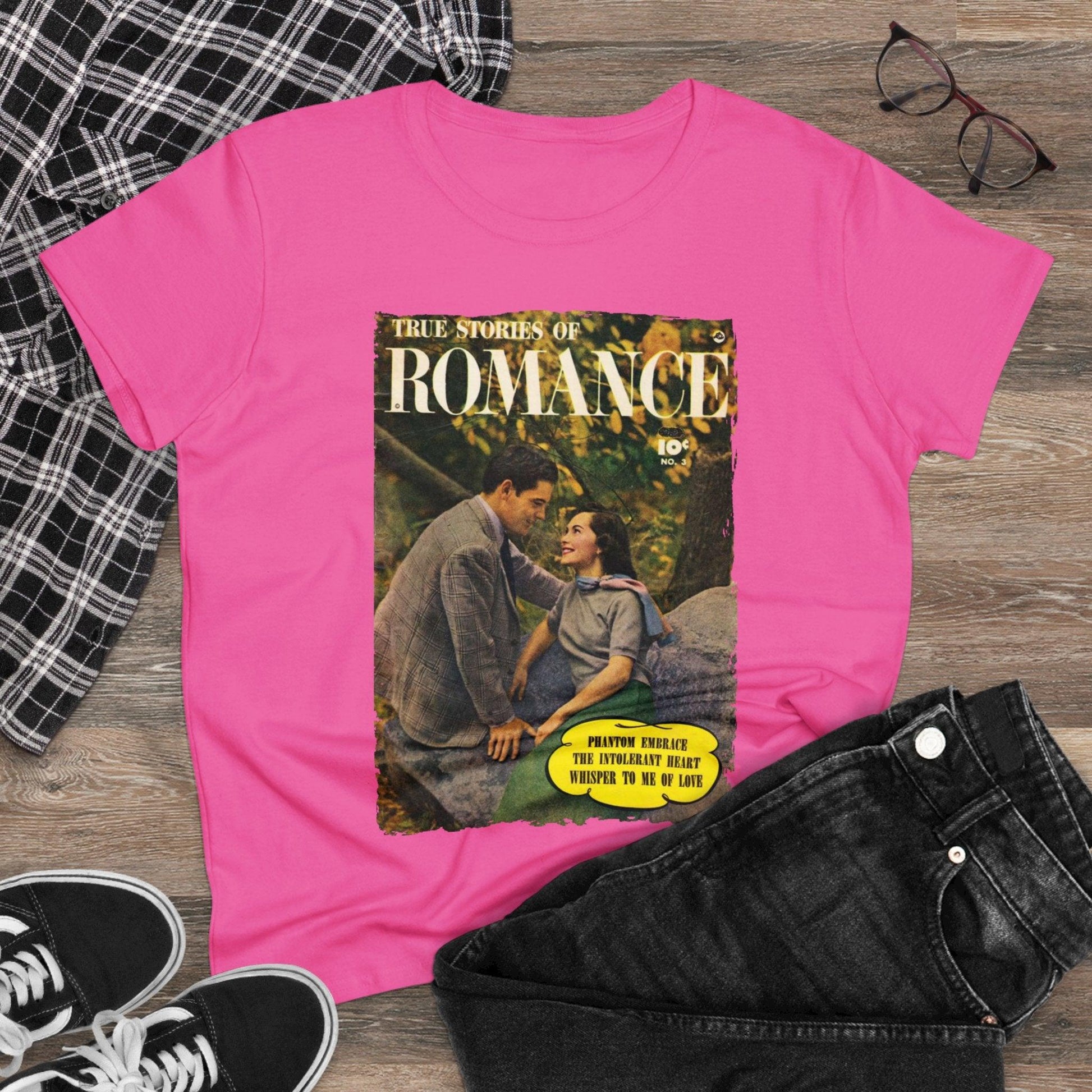 True Stories of Romance - Women's Midweight Cotton Tee - Pacific Sky Games