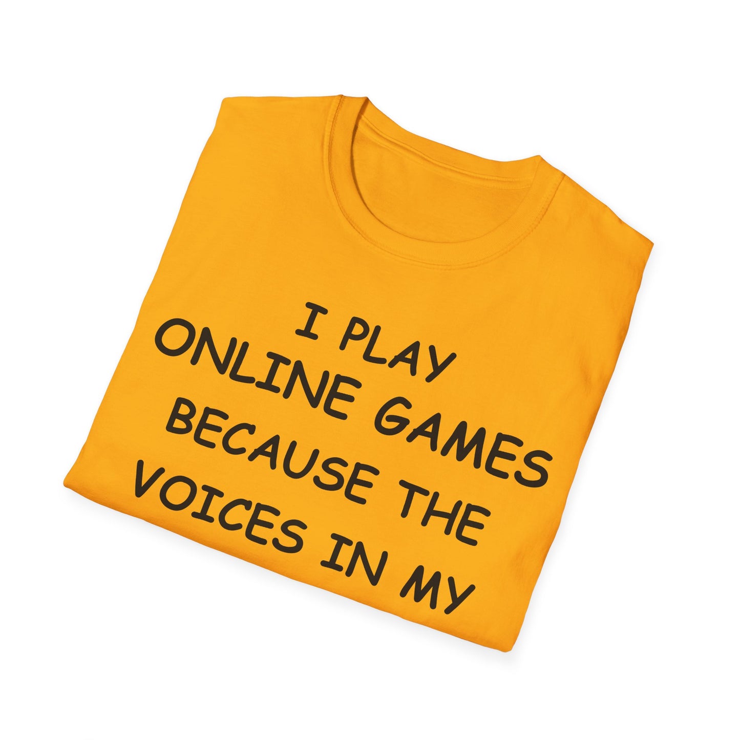 I Play Online Games - Black - Unisex Softstyle T-Shirt