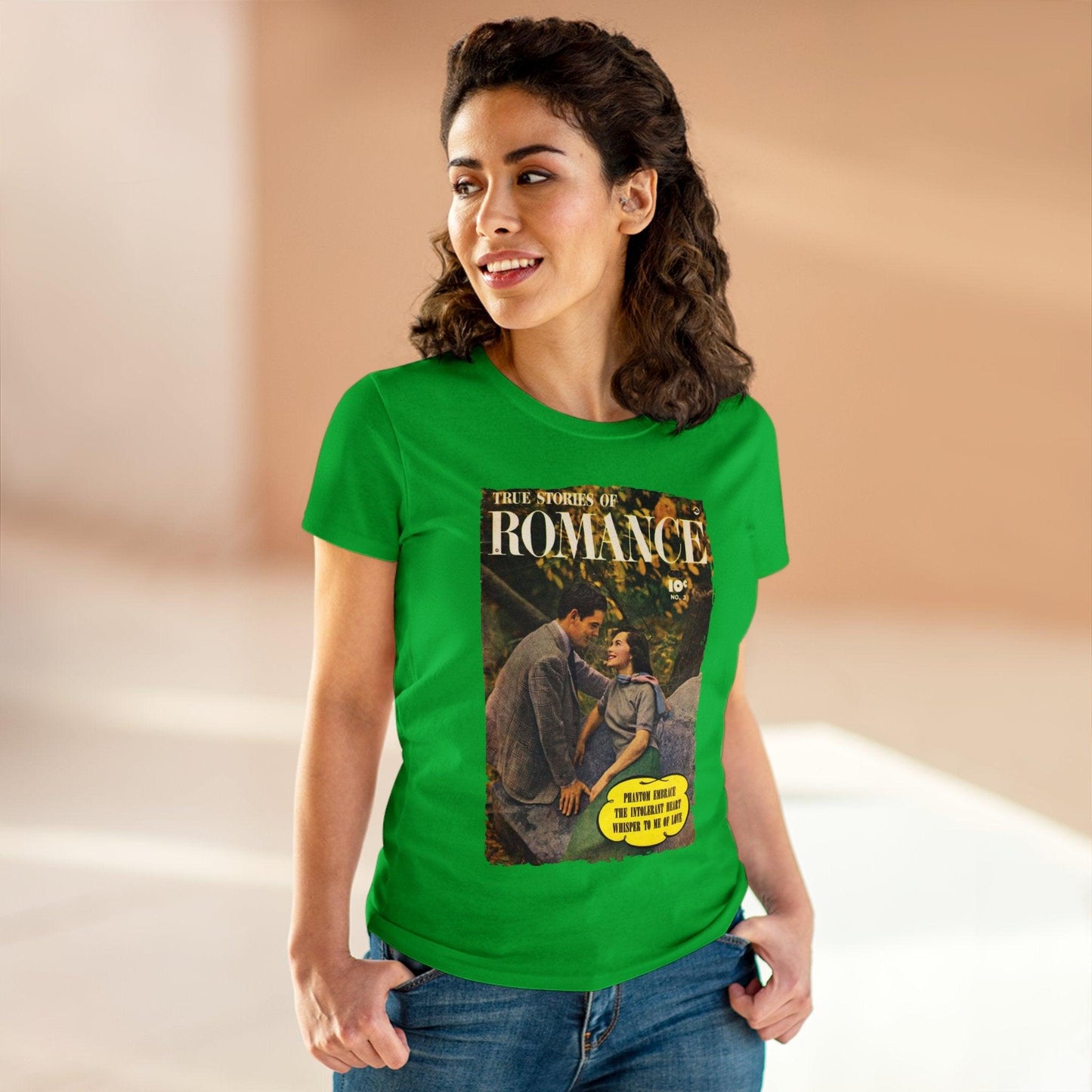 True Stories of Romance - Women's Midweight Cotton Tee - Pacific Sky Games