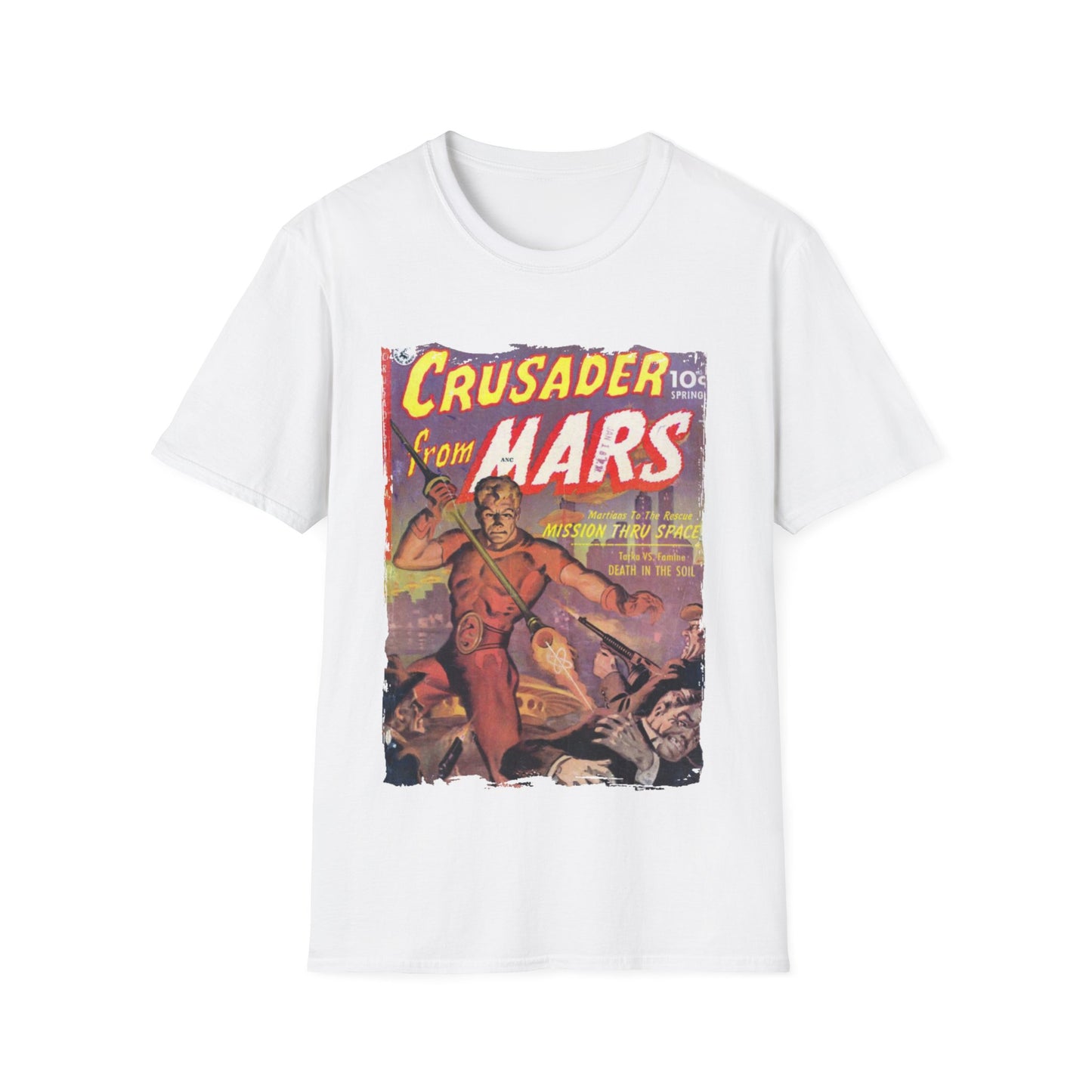 Crusader from Mars 1 - Unisex Softstyle T-Shirt - Pacific Sky Games