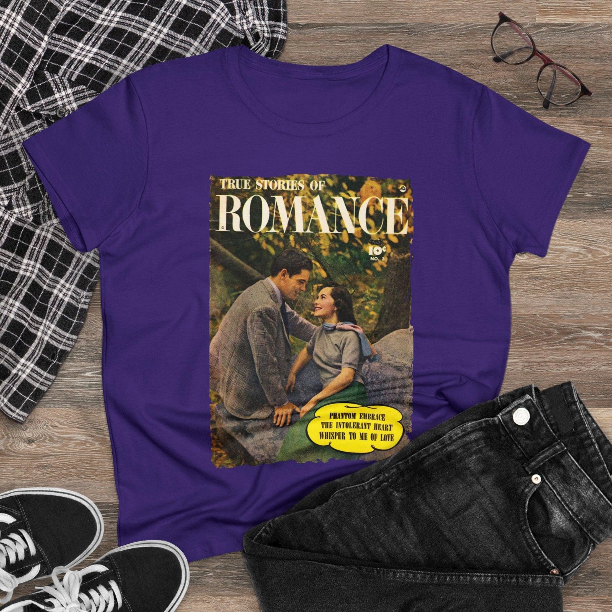 True Stories of Romance - Women's Midweight Cotton Tee - Pacific Sky Games