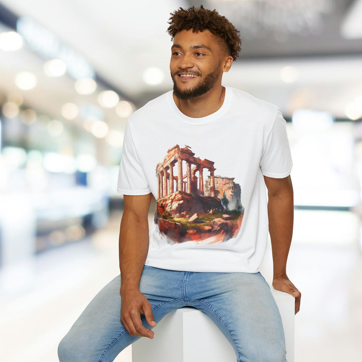 Ancient Bldg 4 - Unisex Softstyle T-Shirt