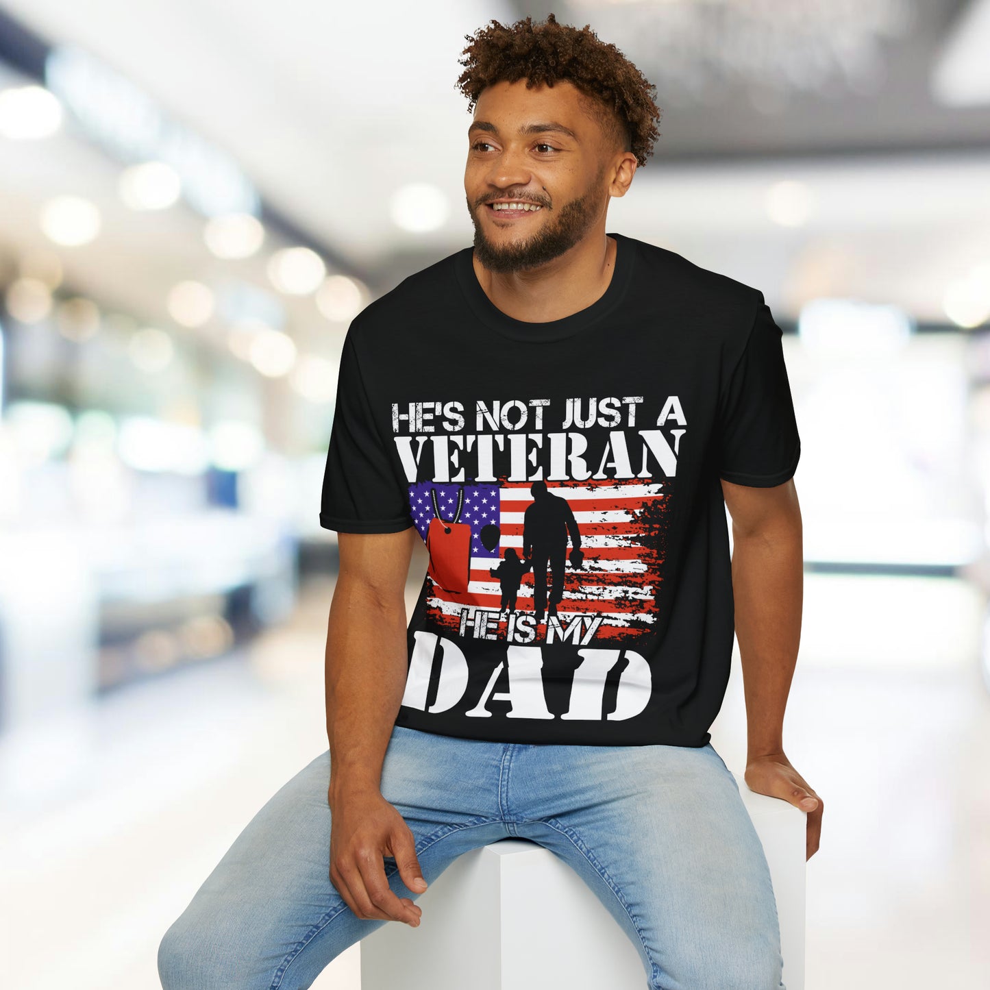 Not Just A Veteran - Dad - Unisex Softstyle T-Shirt