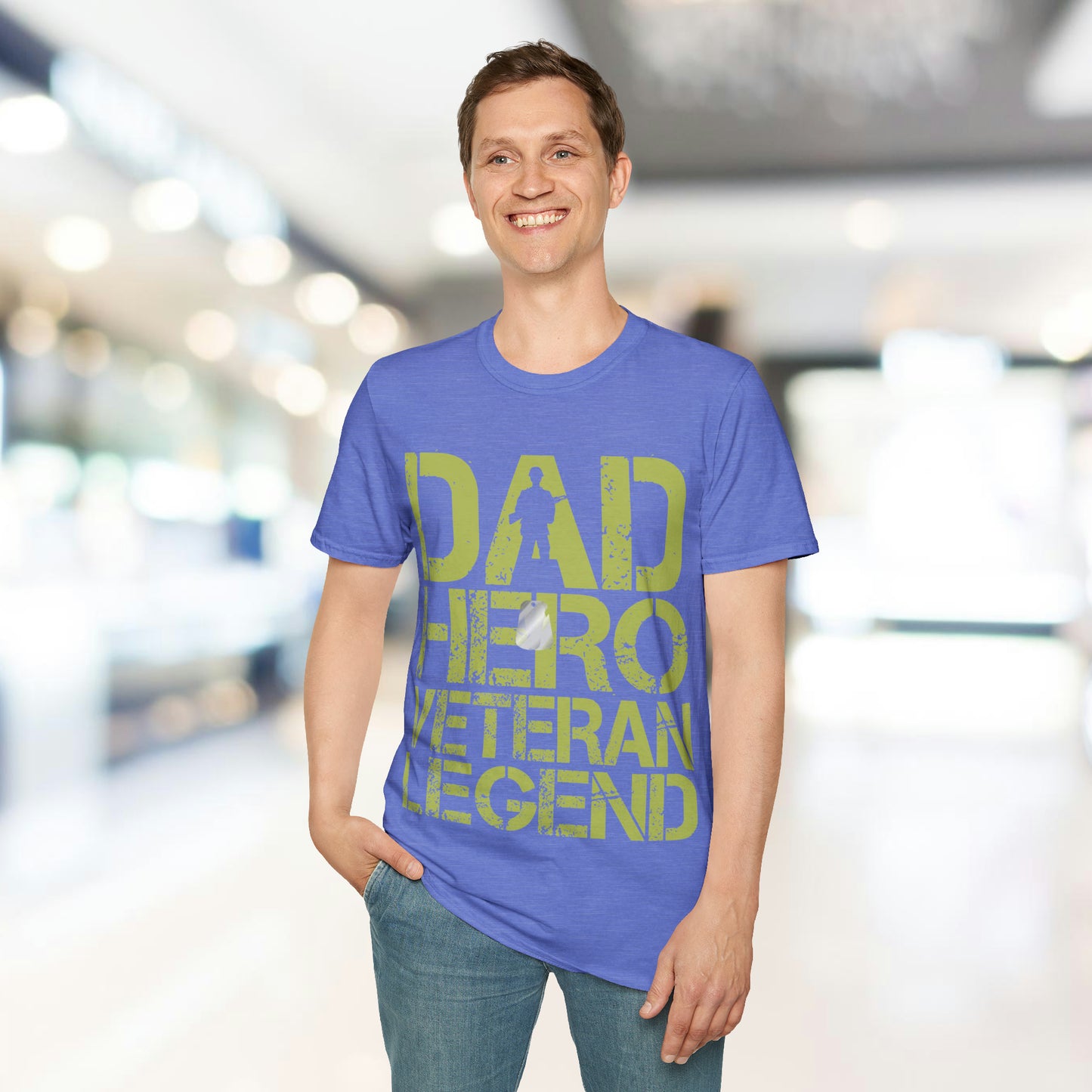 Dad Hero Veteran Legend - Unisex Softstyle T-Shirt