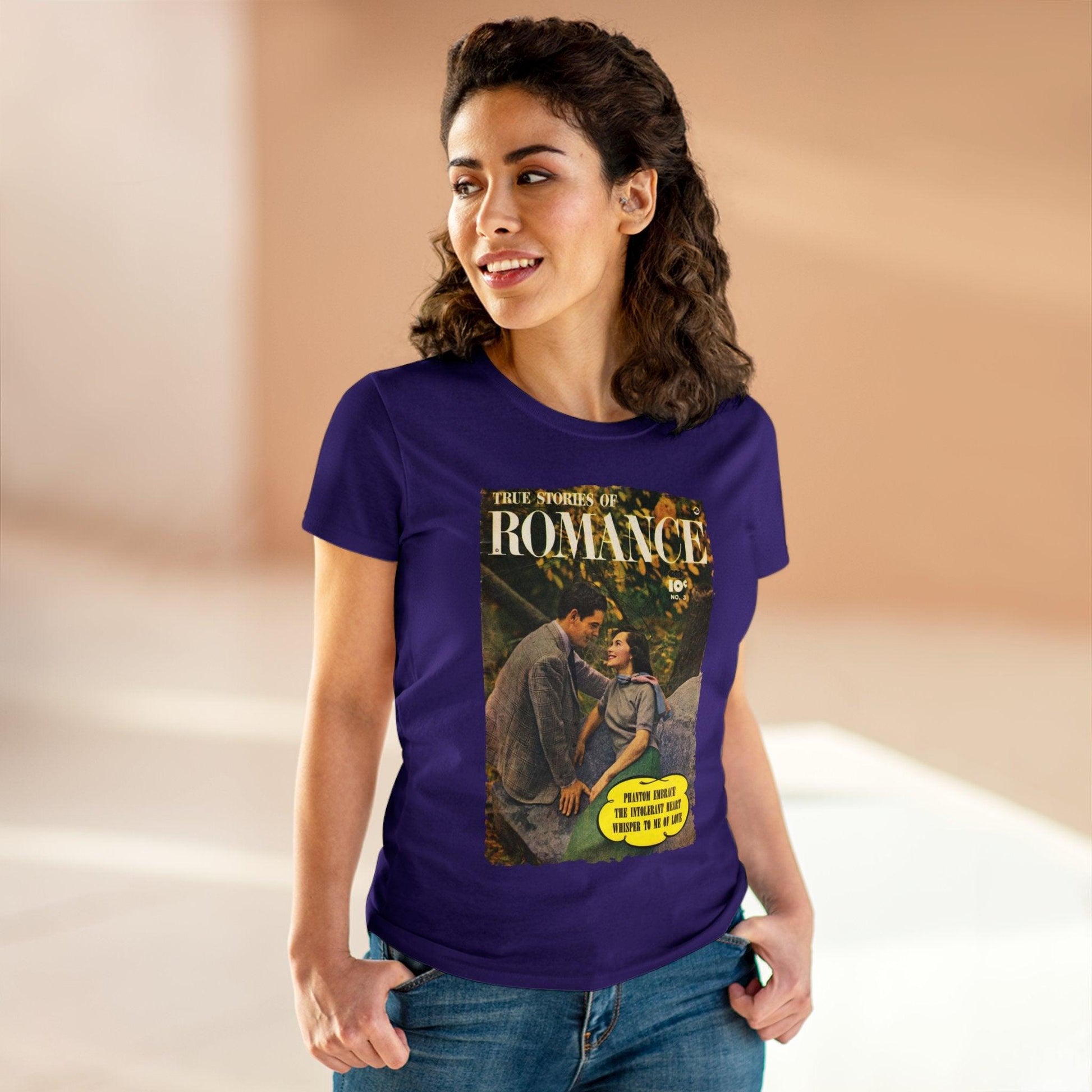 True Stories of Romance - Women's Midweight Cotton Tee - Pacific Sky Games