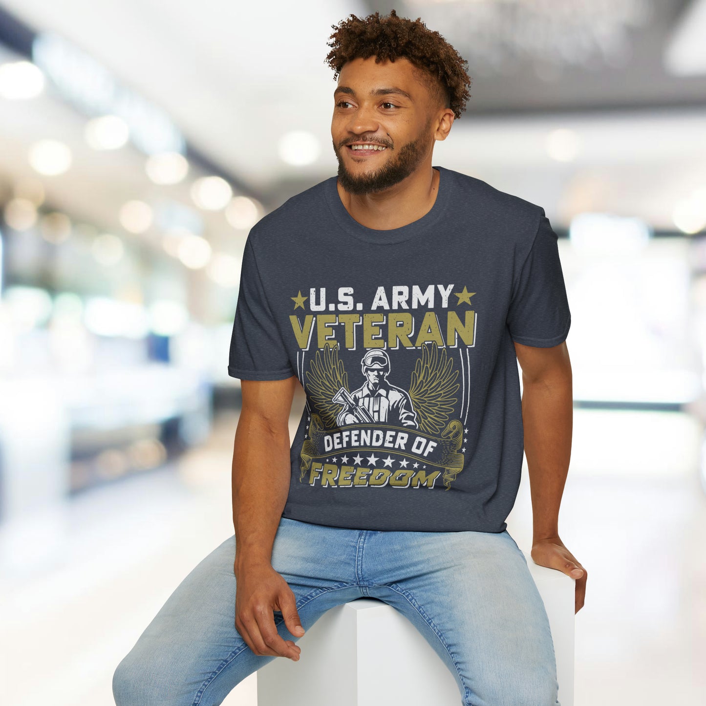 Army - Defender of Freedom - Unisex Softstyle T-Shirt