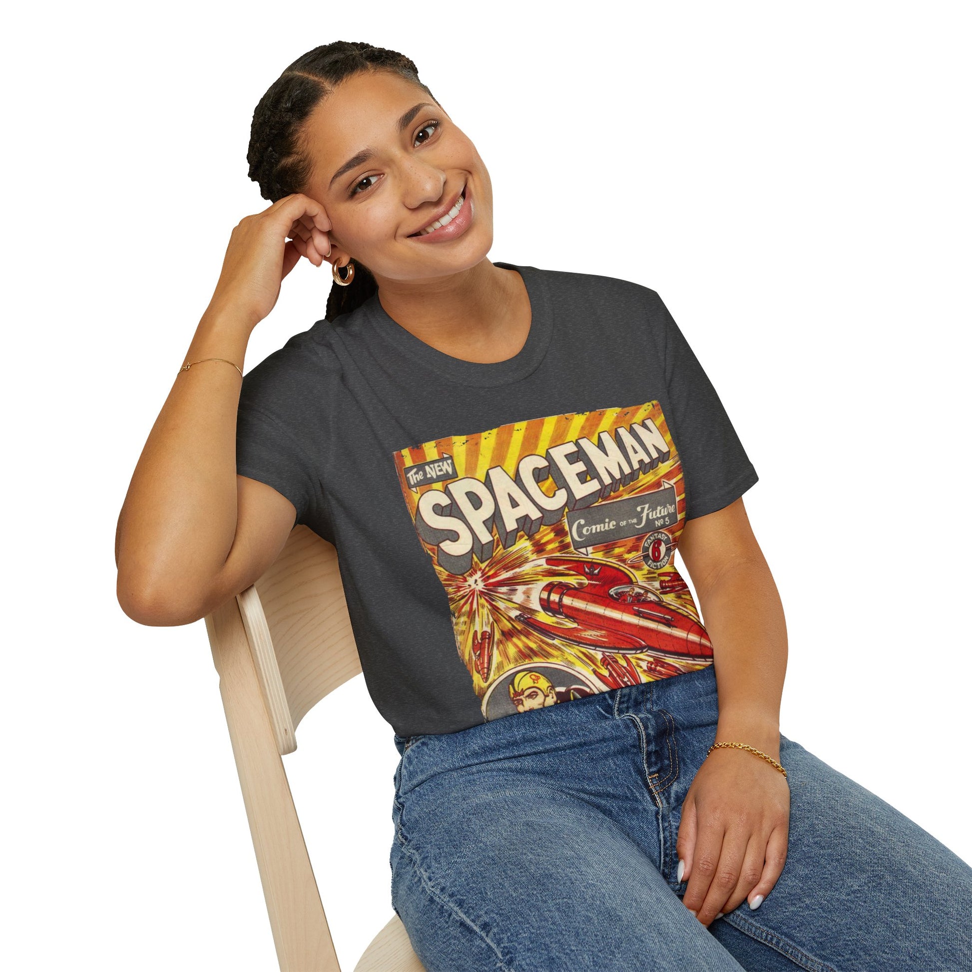 Spaceman No.5 - Unisex Softstyle T-Shirt - Pacific Sky Games